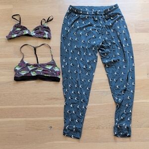 MeUndies Purple and Green Women's Bras